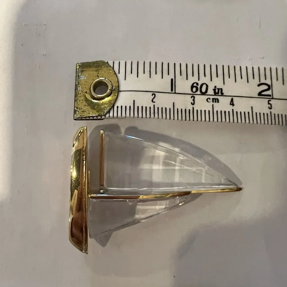 Swarovski Crystal Memories Sailboat Gold Tone Mini Boat Figurine 1.75”